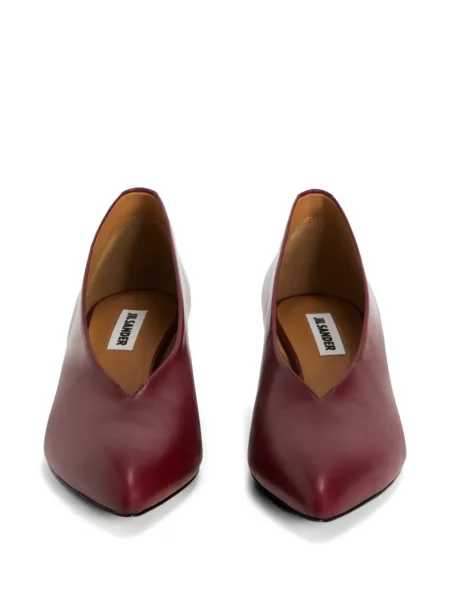 Pantofi cu toc Jil Sander din piele roșu