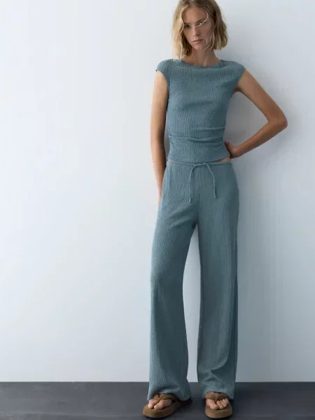 Pull&Bear Top modrá