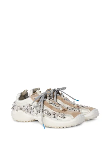 Szarvasbőr sneaker Miu Miu fehér