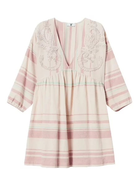 Rochie mini Twinset cu dungi de costum roz