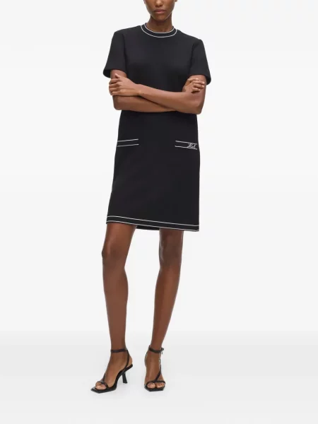 Rochie mini Karl Lagerfeld cu autograf negru