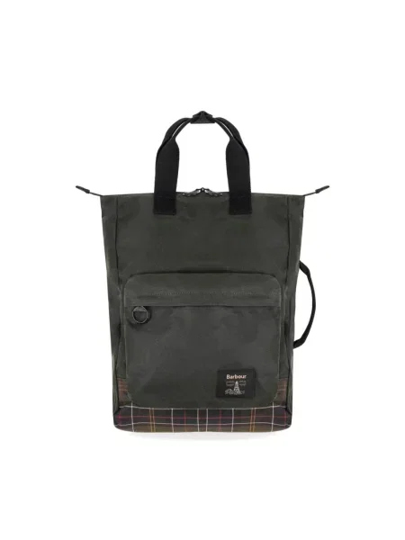 Plecak z naszywką z logo model FIELD WAX' Barbour szary