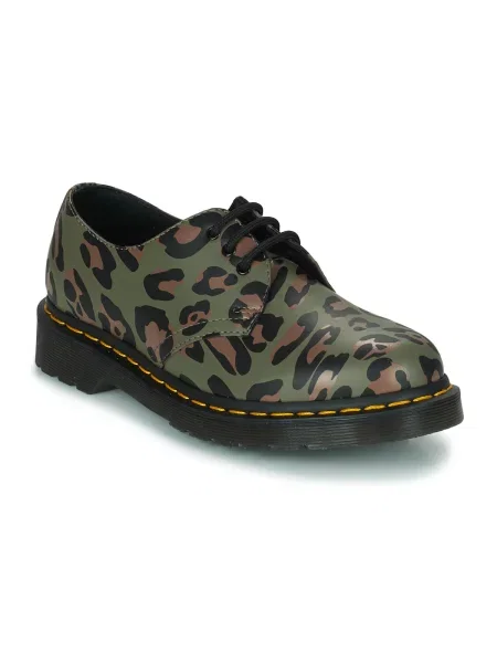 Gležnjarji Dr. Martens z leopardjim vzorcem kaki