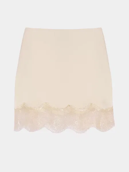 Спідниця міні Braska молочний шовк
