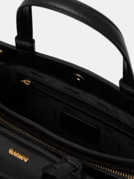 DKNY чанта crossbody дамска от кожа ALYA черно