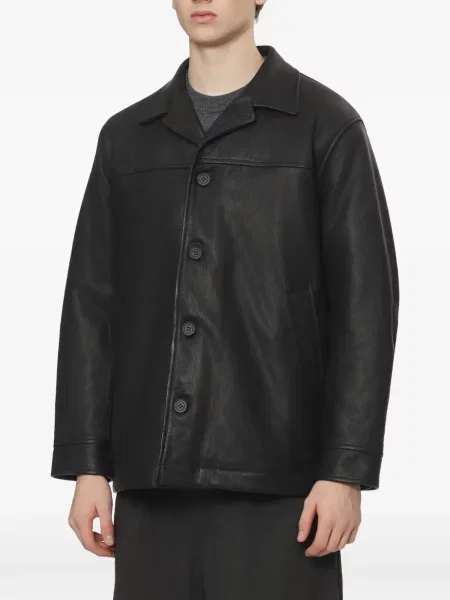 Kožená bunda Comme Des Garçons Homme černá