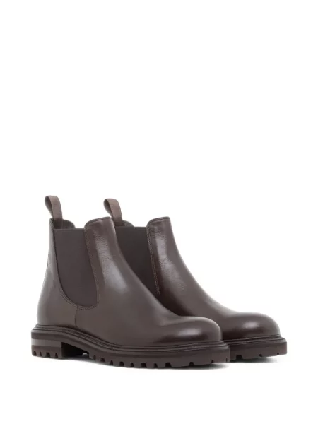 Botine chelsea Giorgio Armani din piele maro