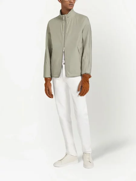 Džíny Zegna s 5 kapsami bílé