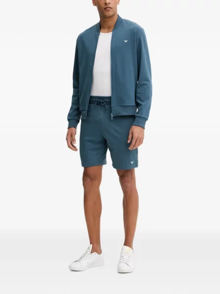 Шорти Emporio Armani с принт синьо
