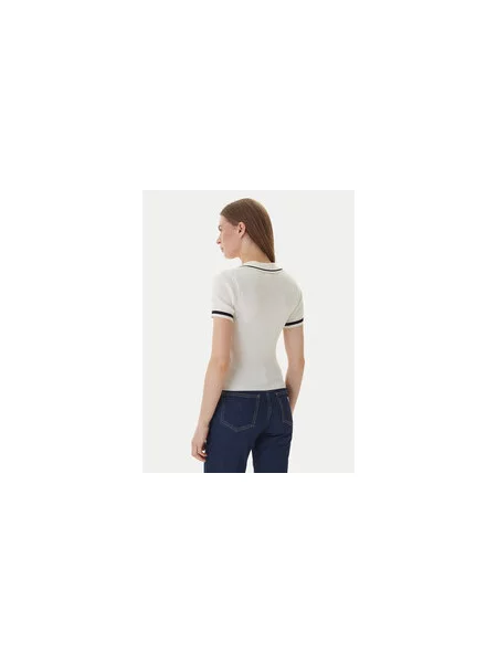 Guess Jeans Pólóing Krém Slim Fit