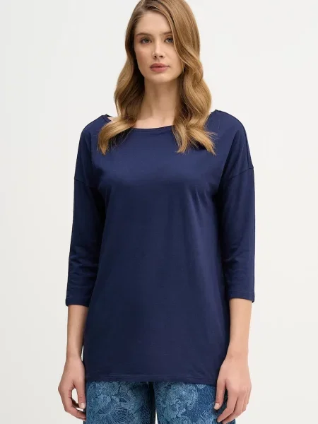 Блуза с дълги ръкави Sisley тъмносиньо