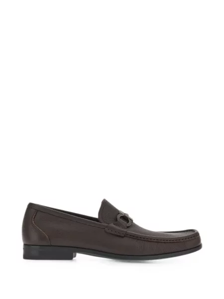 Pantofi loafer Ferragamo cu cataramă maro