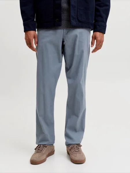 JACK & JONES Chino nohavice JPSTKane JJDave' sivá