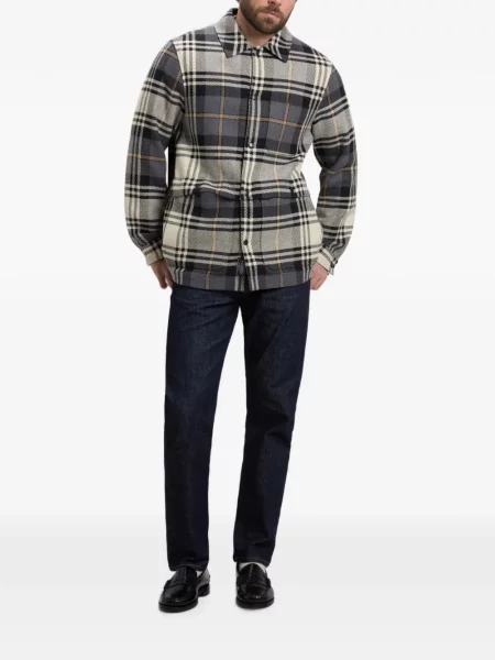 Geacă cămașă Woolrich în carouri gri