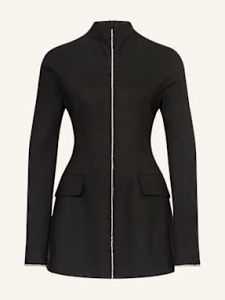 Sportmax Sukienka Z Ozdobnymi Kamykami schwarz czarna