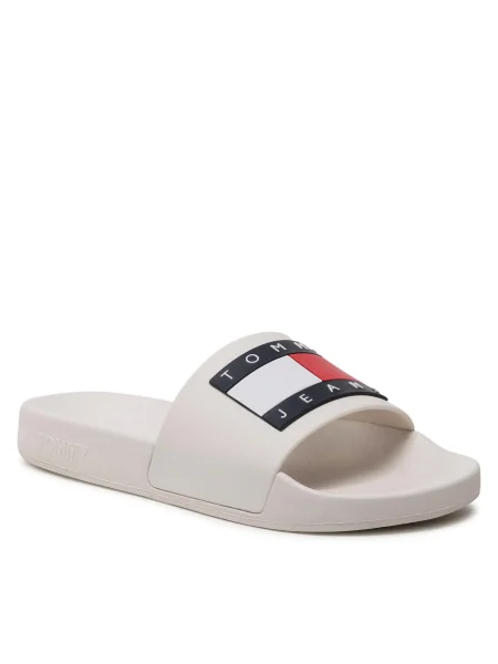 Tommy Jeans Flag Pool Slide Ess ecru dámske žabky biela