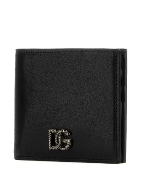 Kožená peněženka Dolce & Gabbana černá