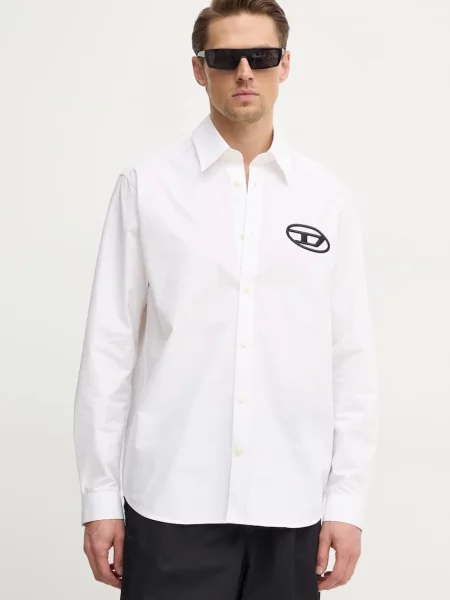 Diesel koszula S-SIMPLY-D SHIRT regular z kołnierzykiem klasycznym biały