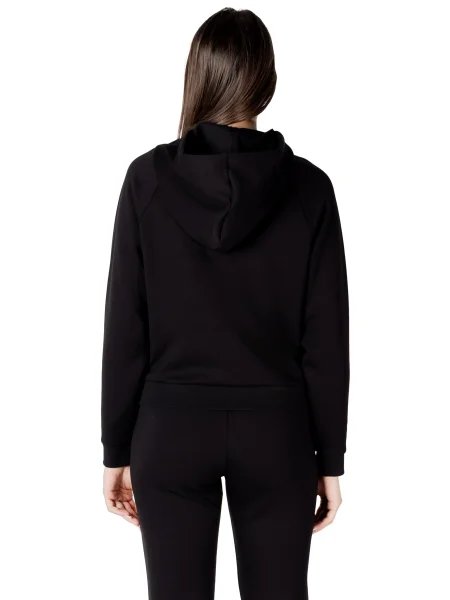 Bluza z kapturem Armani Exchange z kapturem z kryształkami czarna