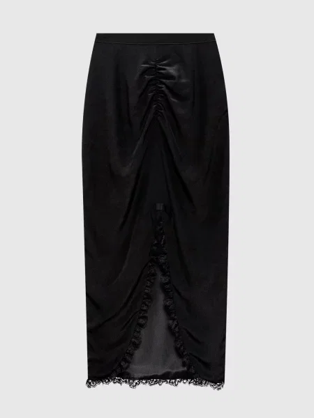 Спідниця міді із шовку Alessandra Rich чорна
