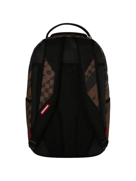 Rucsac Sprayground în carouri cu imagine negru
