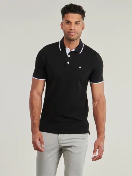 Polo majica Jack & Jones crna