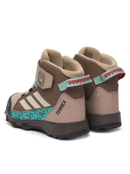 Adidas Bakancs Minecraft Terrex Snow Cf Climawarm Winter Shoes Kids Sötét bézs