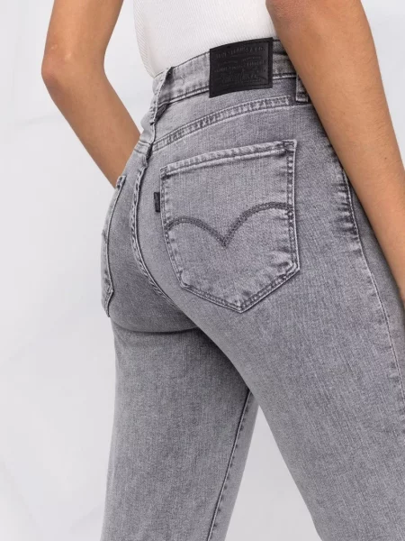 Blugi skinny Levi's® cu talie înaltă gri