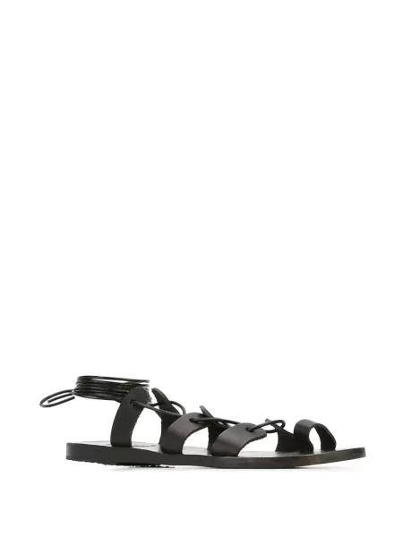 Nėriniuotos sandalai Ancient Greek Sandals su raišteliais juoda