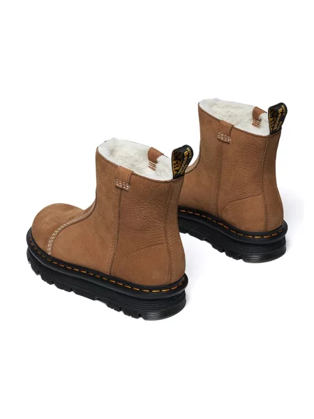 Ghete desert Dr. Martens din nubuc cu platformă maro