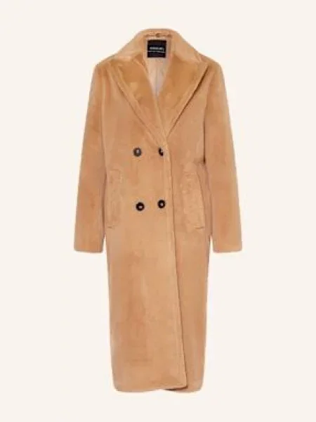 Marc Cain Płaszcz Ze Sztucznego Futra braun