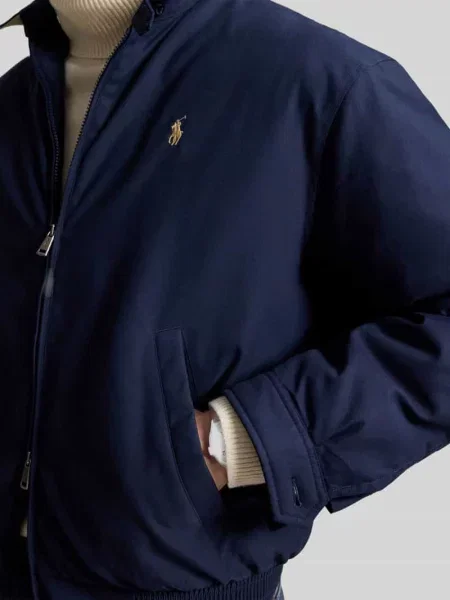 Bomberka o kroju regular fit z wykładanym kołnierzem Polo Ralph Lauren granatowy