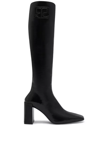 Botine Courreges din piele negru