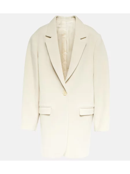 Palton Isabel Marant de lână alb