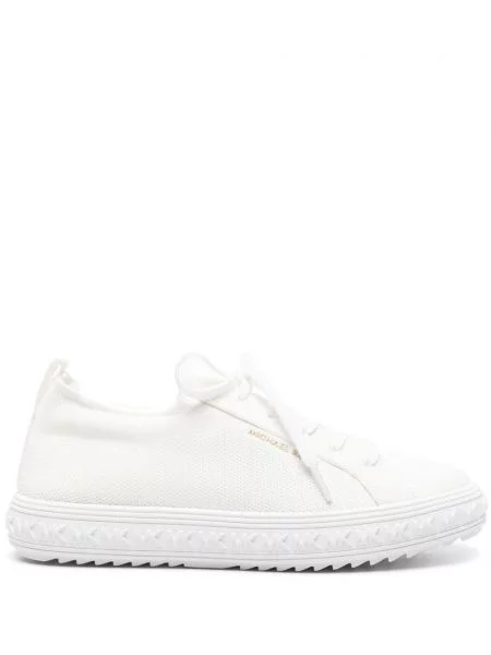 Δερμάτινα sneakers Michael Michael Kors με φιόγκο με τακούνι-σφήνα μαύρο