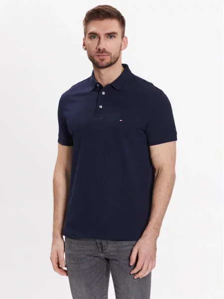 Tommy Hilfiger Polo Σκούρο Slim Fit μπλε