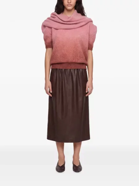 Pulover Rowen Rose cu gradient drapat roz