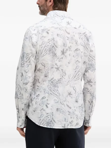 Cămașă Joop! cu imagine cu model paisley albastru