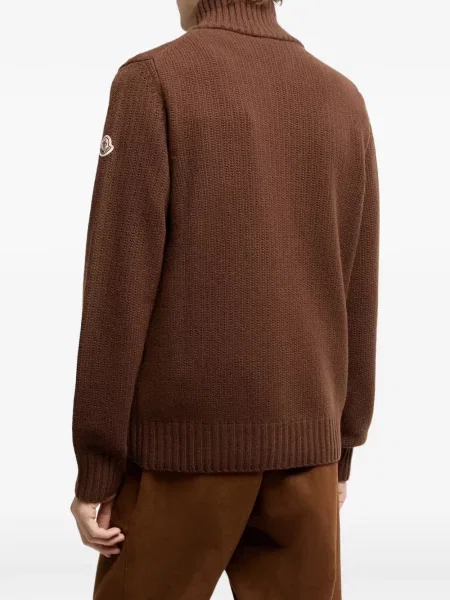 Cardigan Moncler cu autograf maro