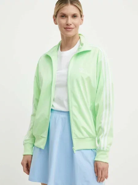 Dukserica adidas Originals za žene s aplikacijom zelena