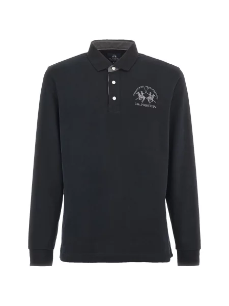 La Martina Tricou gri deschis negru