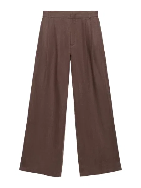 Pull&Bear Kalhoty se sklady v pase hnědá