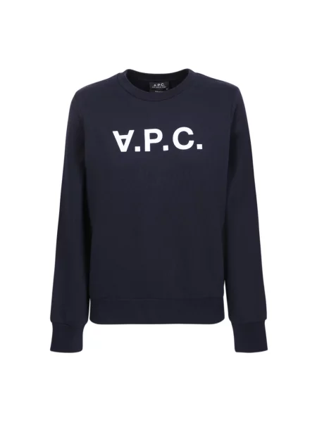 Bluza z kapturem A.p.c. z kapturem niebieska