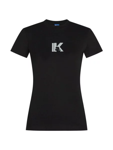 Tricou Karl Lagerfeld cu autograf negru