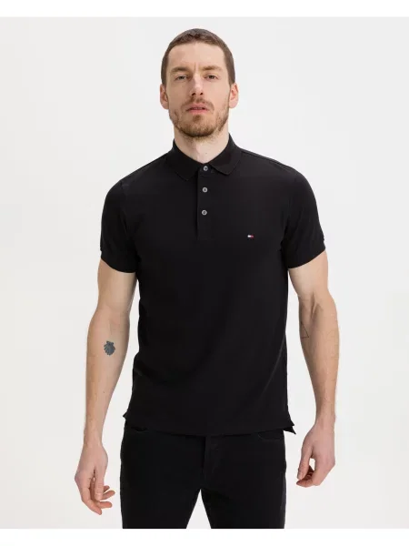 Tommy Hilfiger Pólóing Fekete Slim Fit fehér