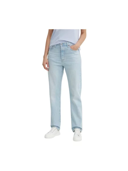 Levi's jeansy CROP niebieskie