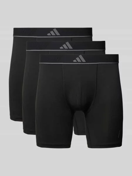 Obcisłe bokserki z elastycznym z logo w zestawie 3 szt. Adidas Sportswear czarne
