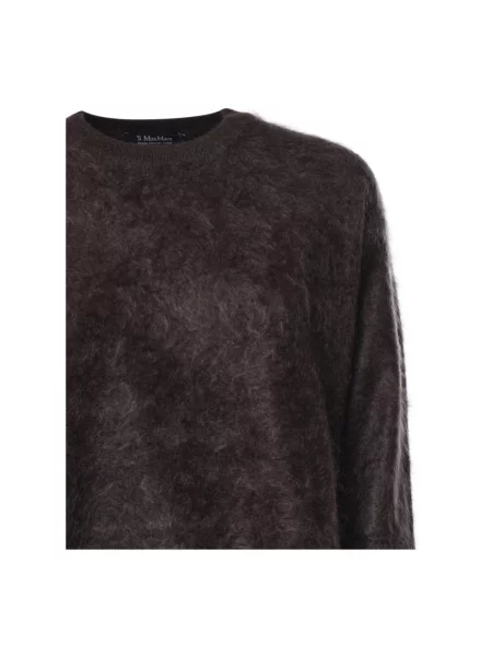 Dzianinowy sweter Max Mara brązowy