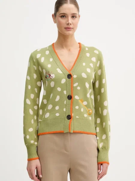 Never Fully Dressed cardigan pentru femei cu vâscoză verde