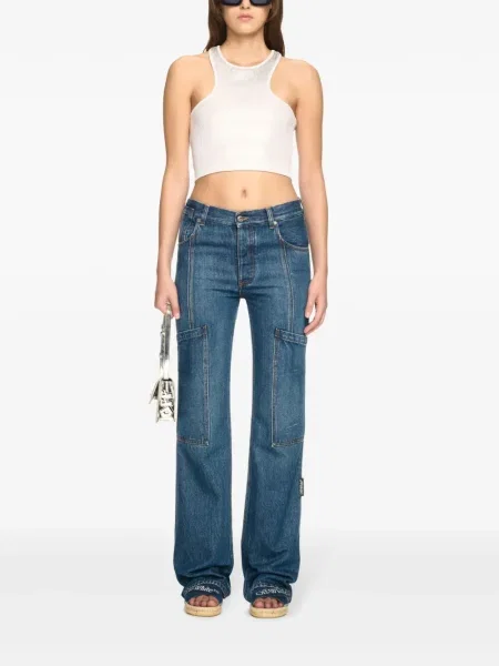 Blugi drepți Off-white alb